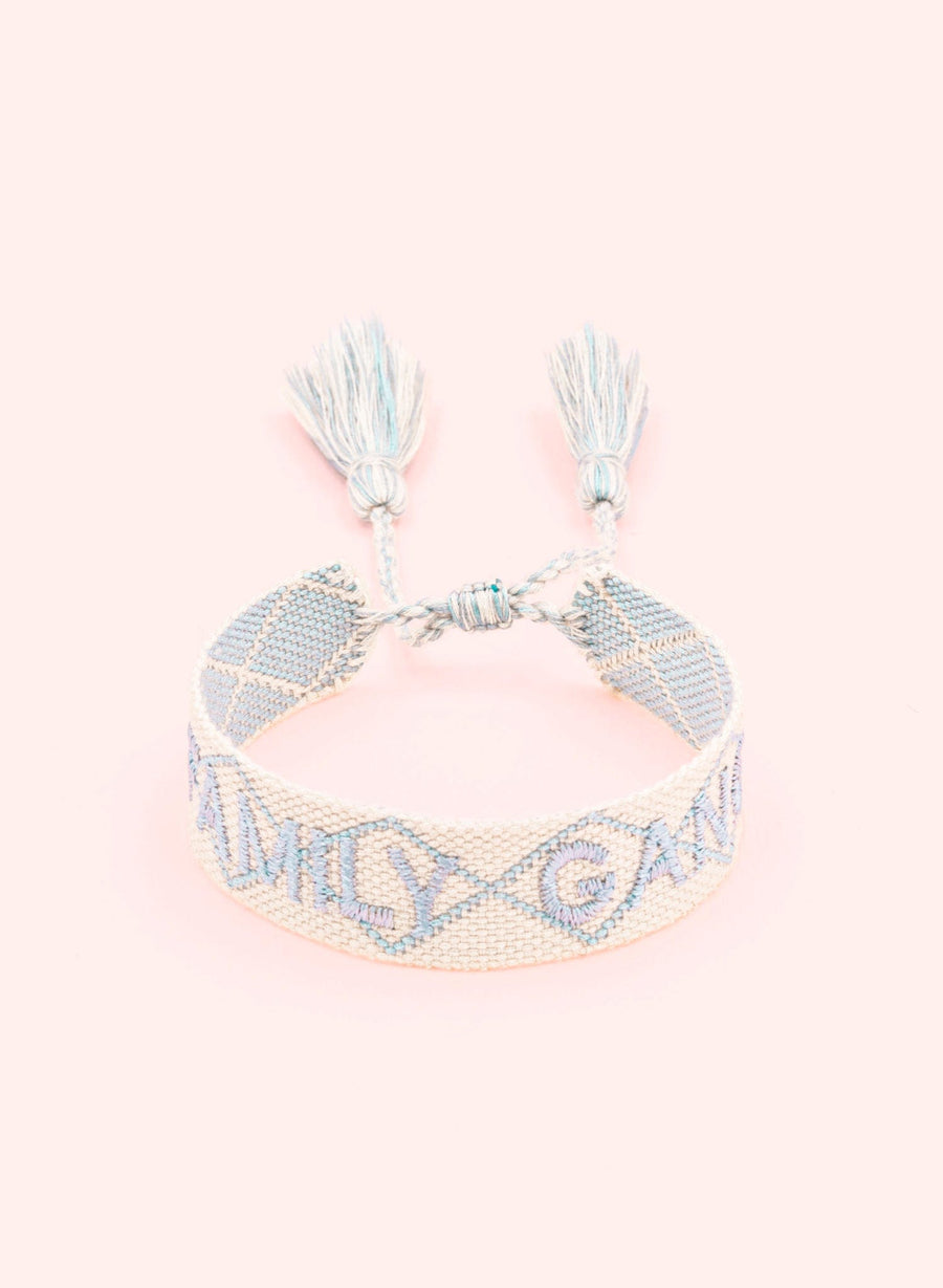 Family Gang • Bracelet Blanc & bleu ciel