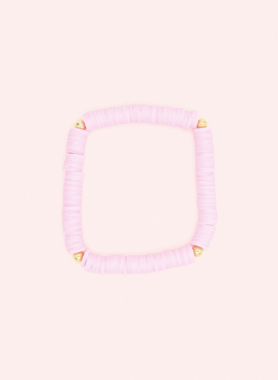 Pearl Bracelet • Light Pink & Gold