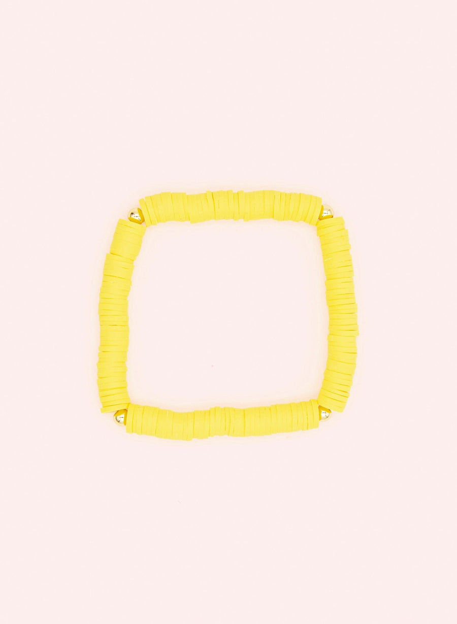 Bracelet de perles • Jaune et or