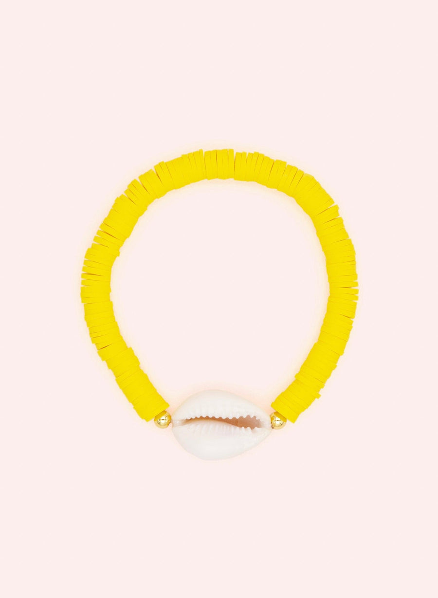 Bracciale di perle conchiglia • Giallo