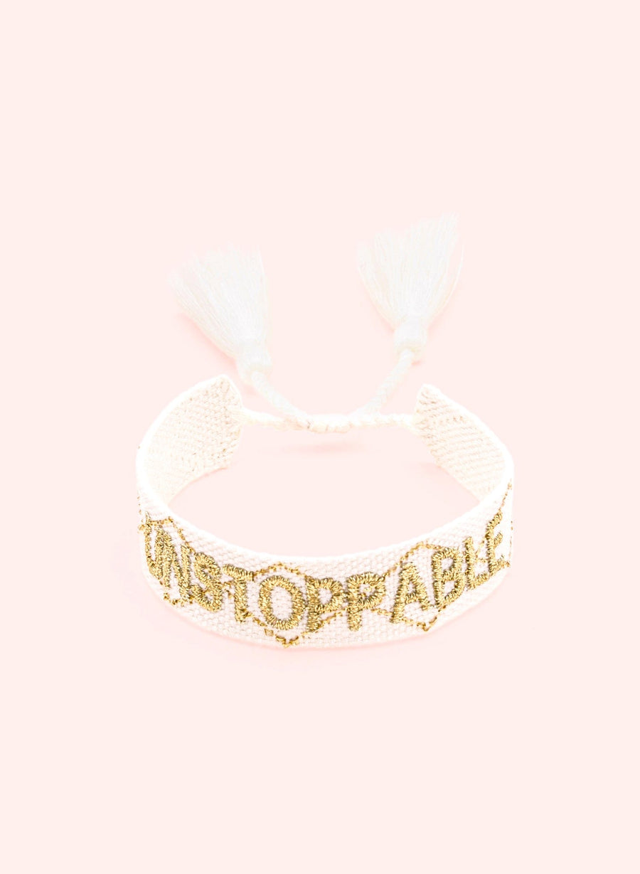 Unstoppable Bracelet • Woven White & Gold