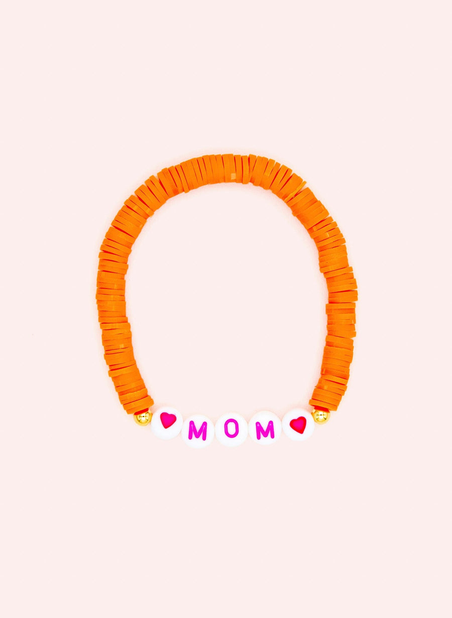 Mom • Bracciale di perle Arancione