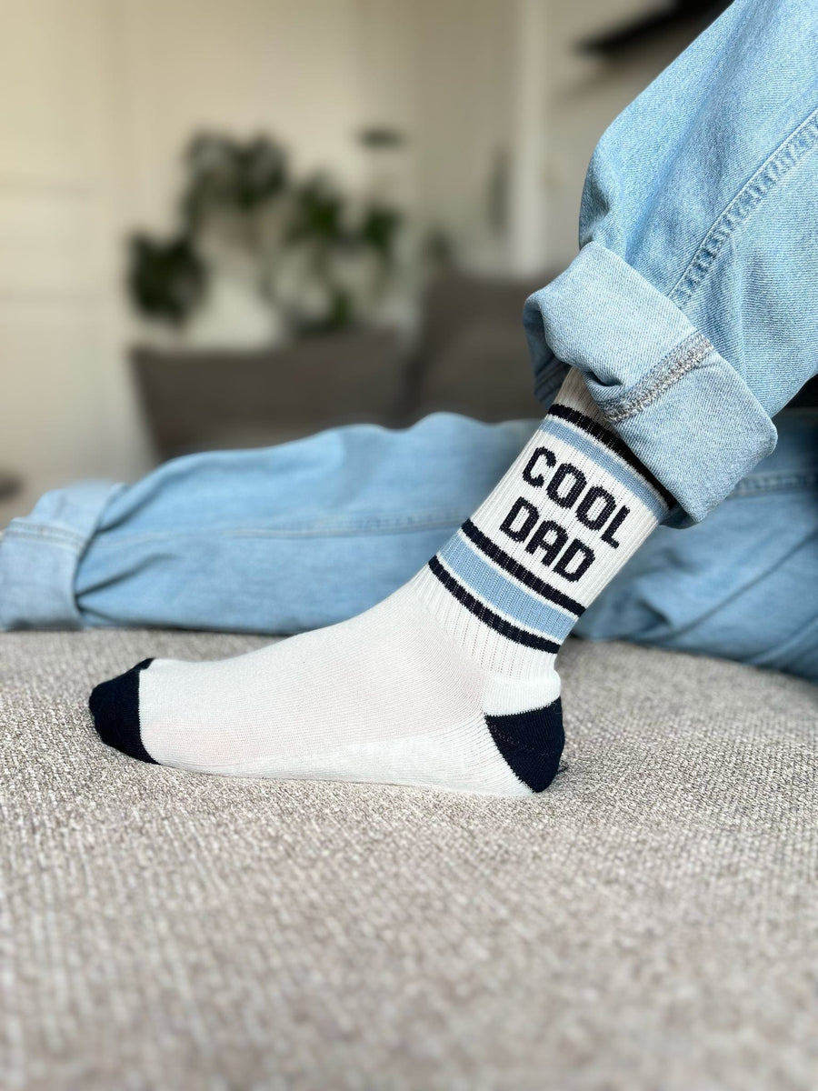 Coole Papa-Socken - Dunkelblau & Weiß