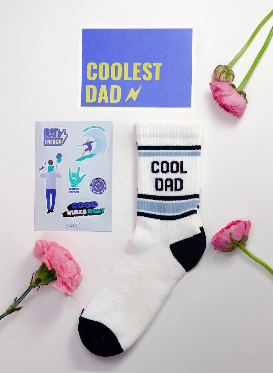 Coole Dad Sokken • Donkerblauw & Wit