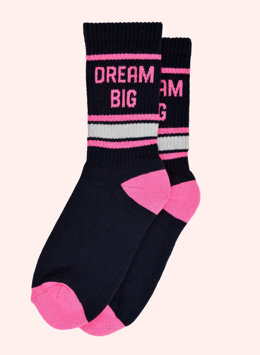Dream Big Socks • Dark Blue & Pink