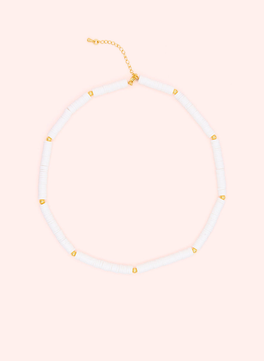 Pearl Necklace • White & Gold