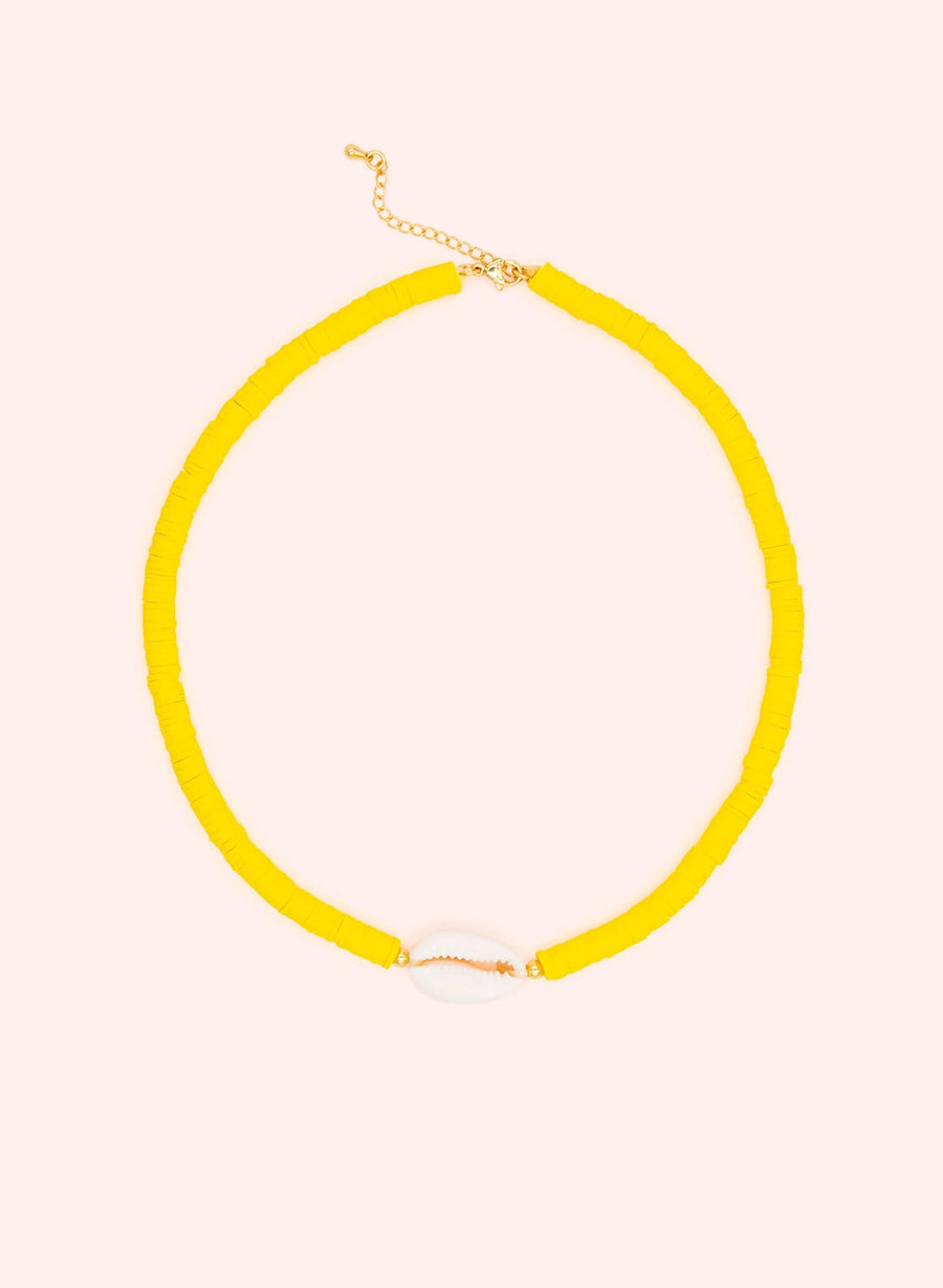 Shell Pearl Necklace • Yellow