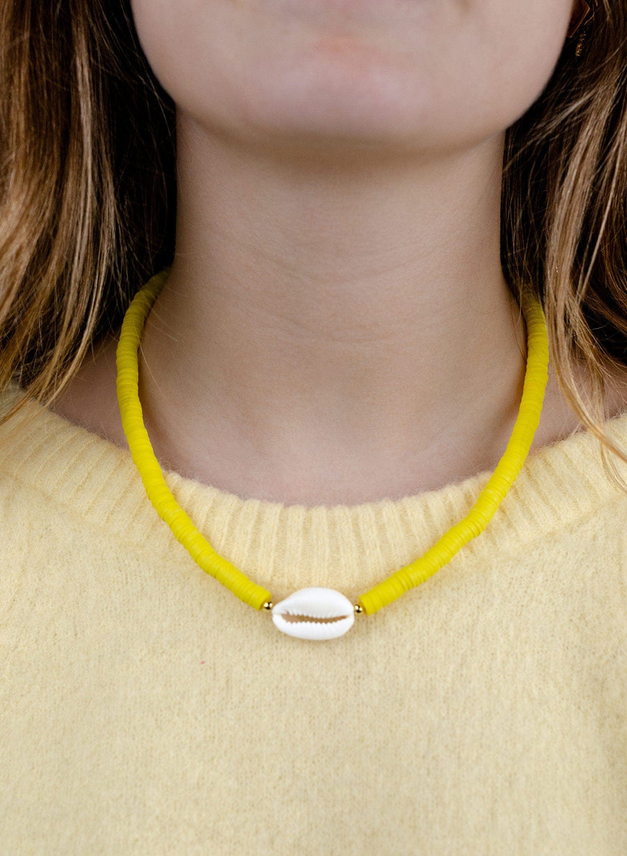 Shell Pearl Necklace • Yellow