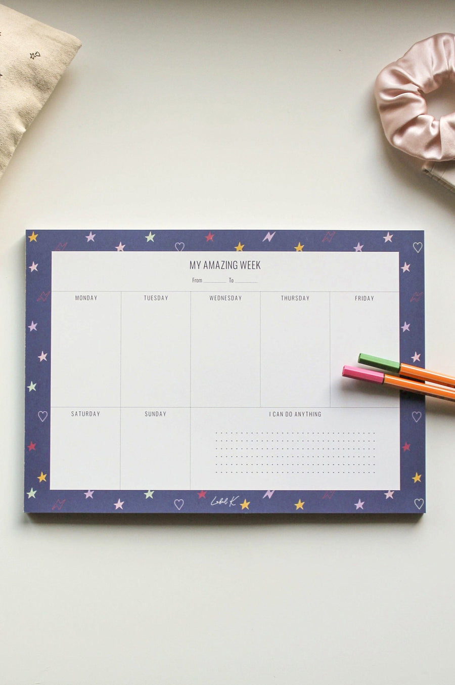 My Amazing Week • Weekly Block Planner (50 sheets)