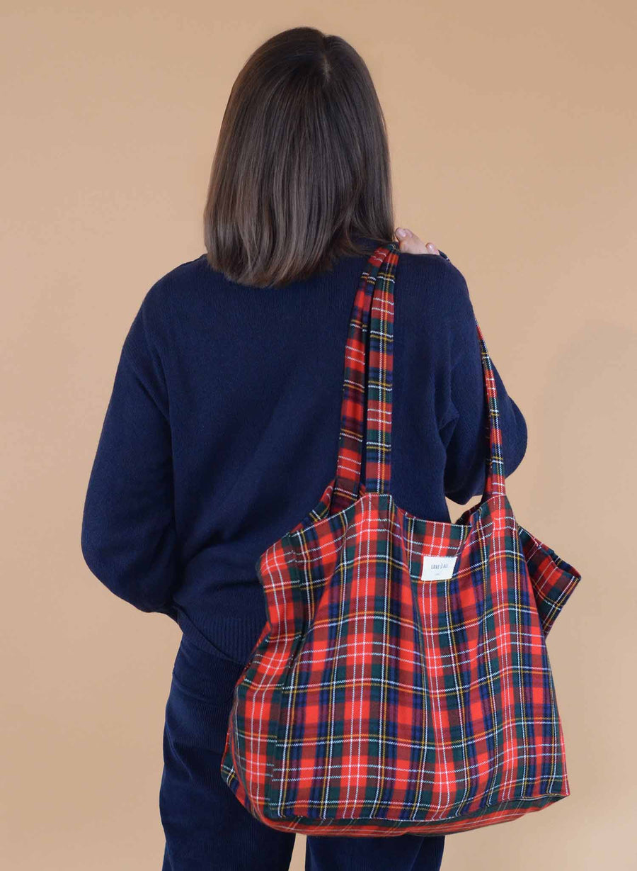 Tote Bag • Red Tartan